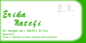 erika matefi business card