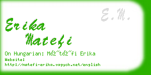 erika matefi business card